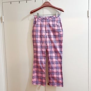 Lazy Oaf Pink Bow Bum Checked Trousers